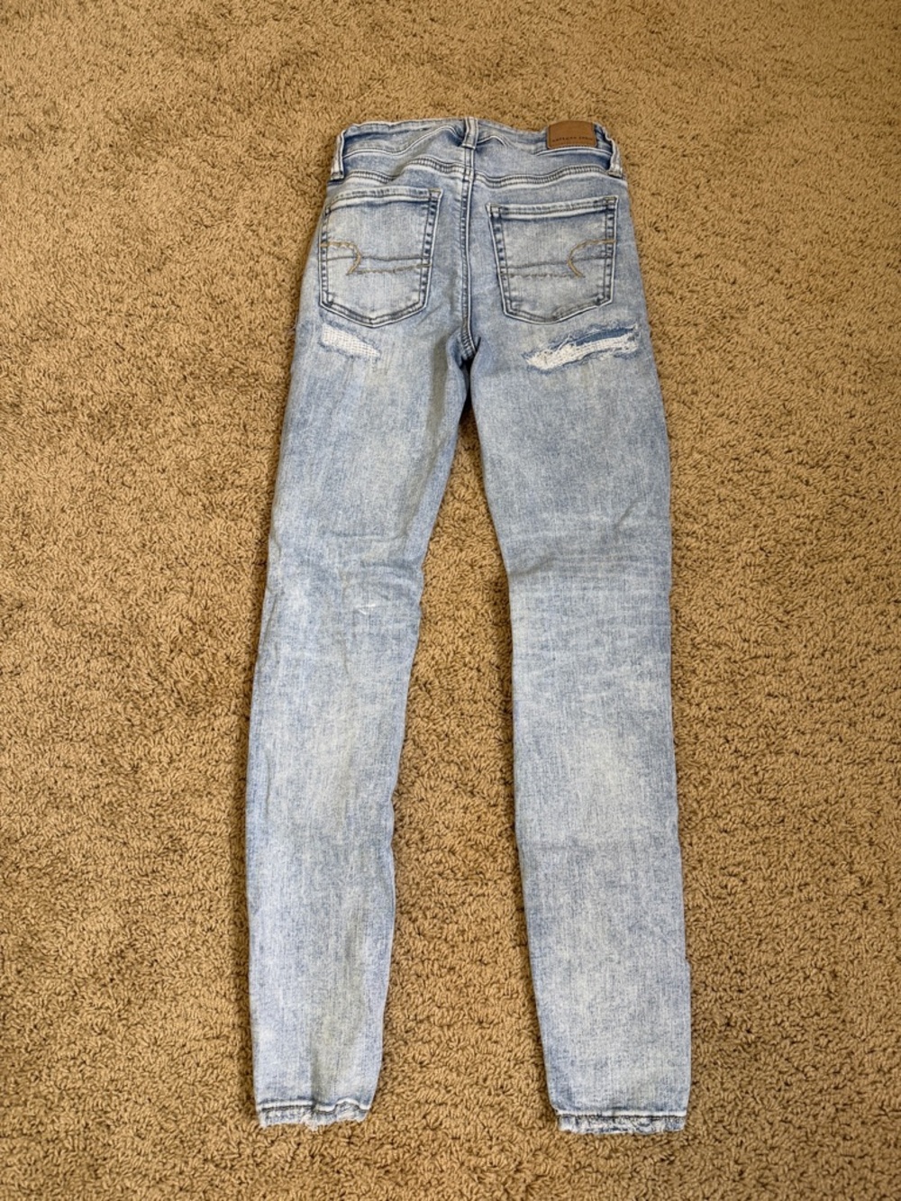 American Eagle Outfitters Light Blue Distressed Jeggings